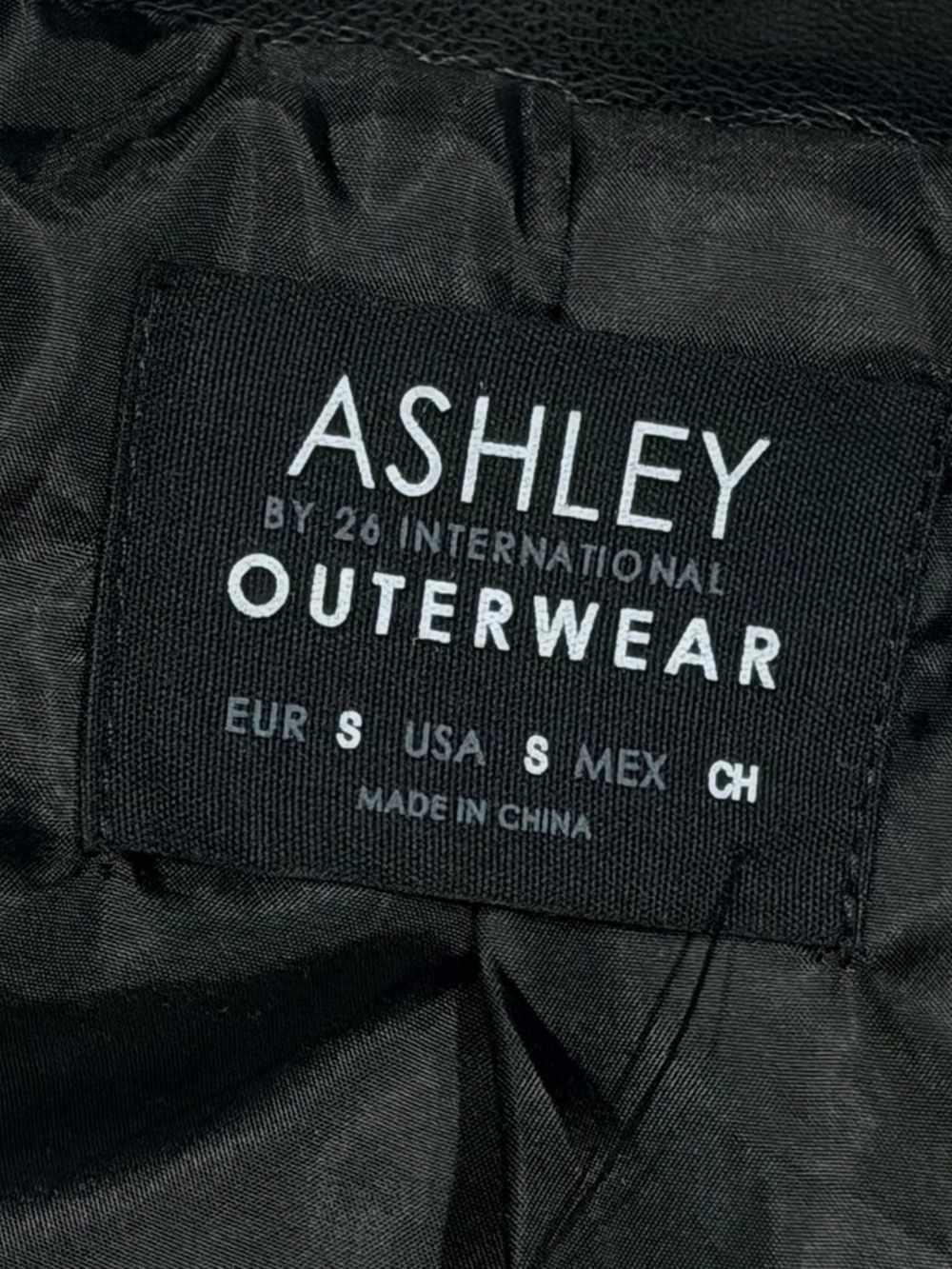 Ashley International Black Faux Leather Moto Jacket Small - Picture 6 of 12